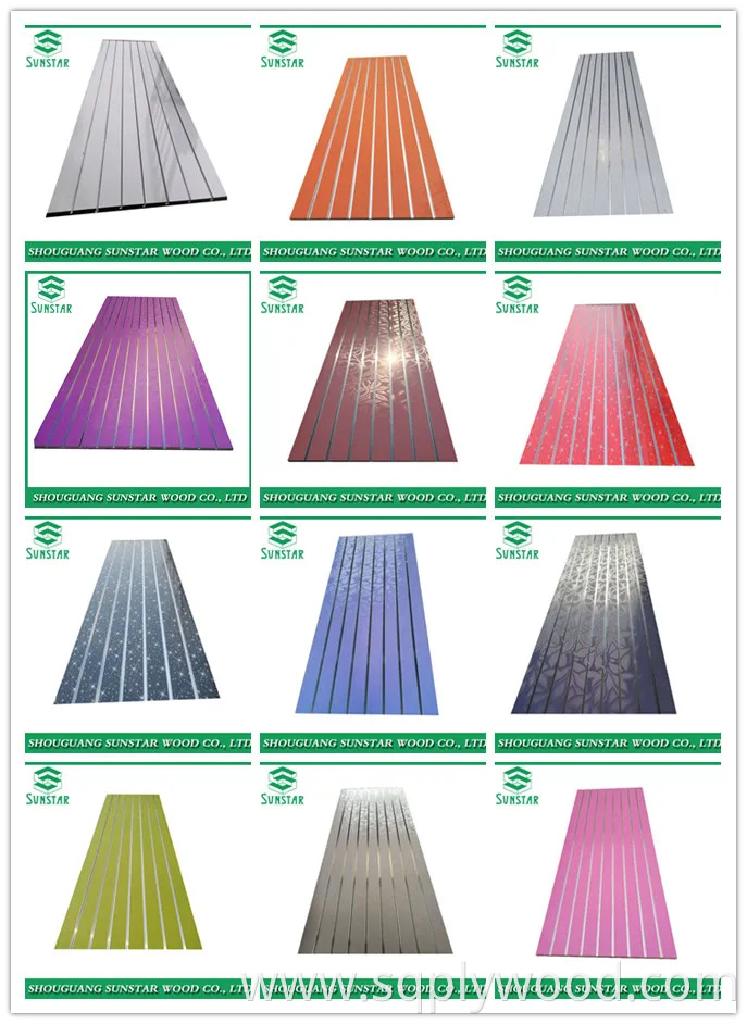 12mm 15mm 18mm Melamine Faced MDF Board / Slot MDF / UV MDF